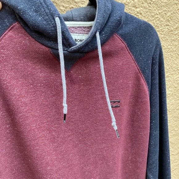 Billabong Red Two-Tone Hoodie L Cotton Pockets Beach Outdoor Logo RN99064 - Picture 10 of 11